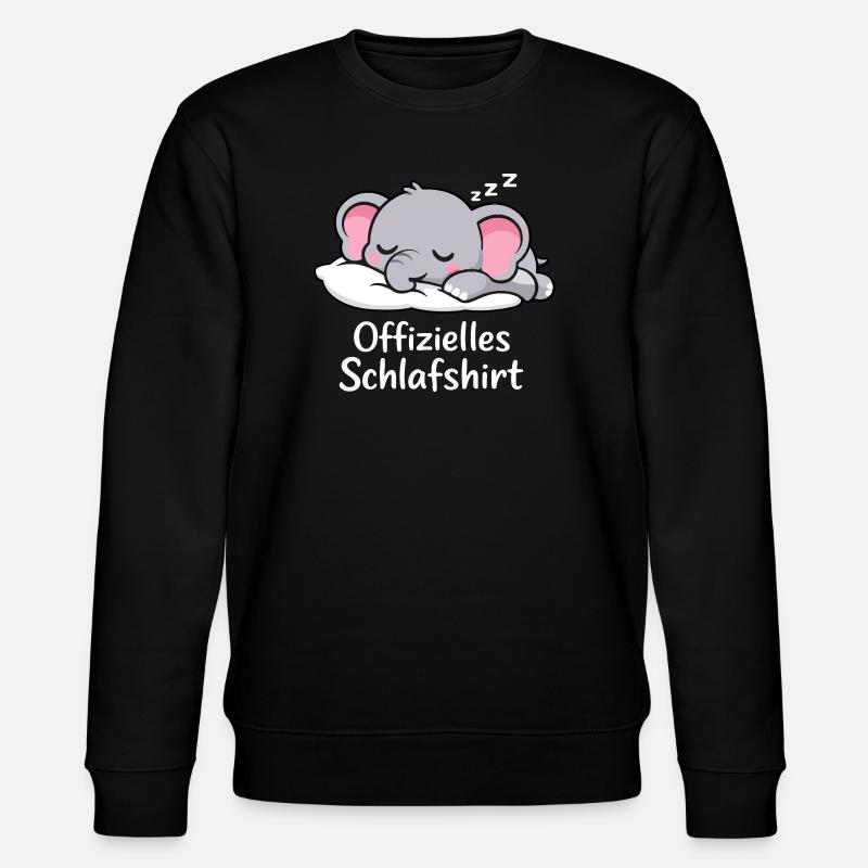Éléphant officiel SLEEPING SHIRT - Sweat bio CHANGER Stanley/Stella Unisexe - noir