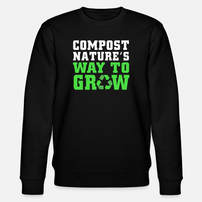 Kompost orme gave - Stanley/Stella økologisk unisex-sweatshirt CHANGER  - sort