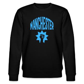 Manchester - Stanley/Stella CHANGER Unisex Organic Sweatshirt - black - Front - Nik (191cm) & Marisol (170cm)