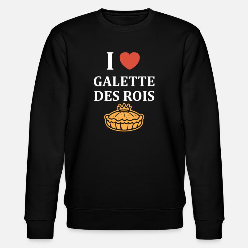 Humor galette des rois - Stanley/Stella Unisex Bio-Sweatshirt CHANGER  - Schwarz