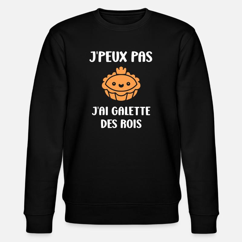 Humor galette des rois - Stanley/Stella CHANGER Unisex Organic Sweatshirt - black