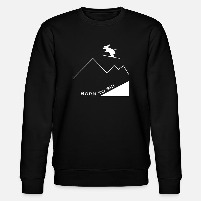 Born to ski - Stanley/Stella CHANGER Unisex Organic Sweatshirt - black