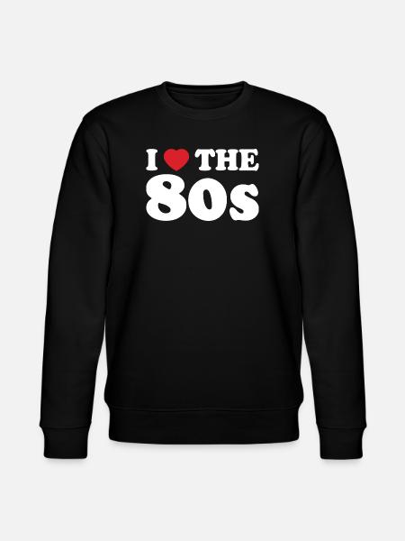 I Love The 80s Retro - Stanley/Stella CHANGER Unisex Organic Sweatshirt - black