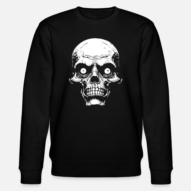 Psycho Skull Graphic - Stanley/Stella CHANGER Unisex Organic Sweatshirt - black