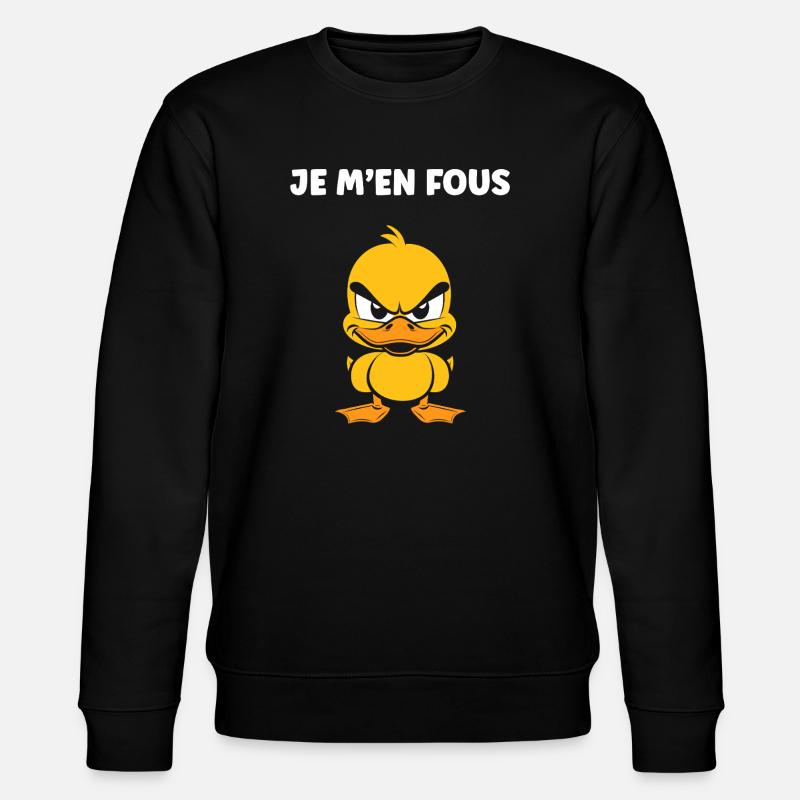 Rebel Duck Mir egal - Stanley/Stella Unisex Bio-Sweatshirt CHANGER  - Schwarz
