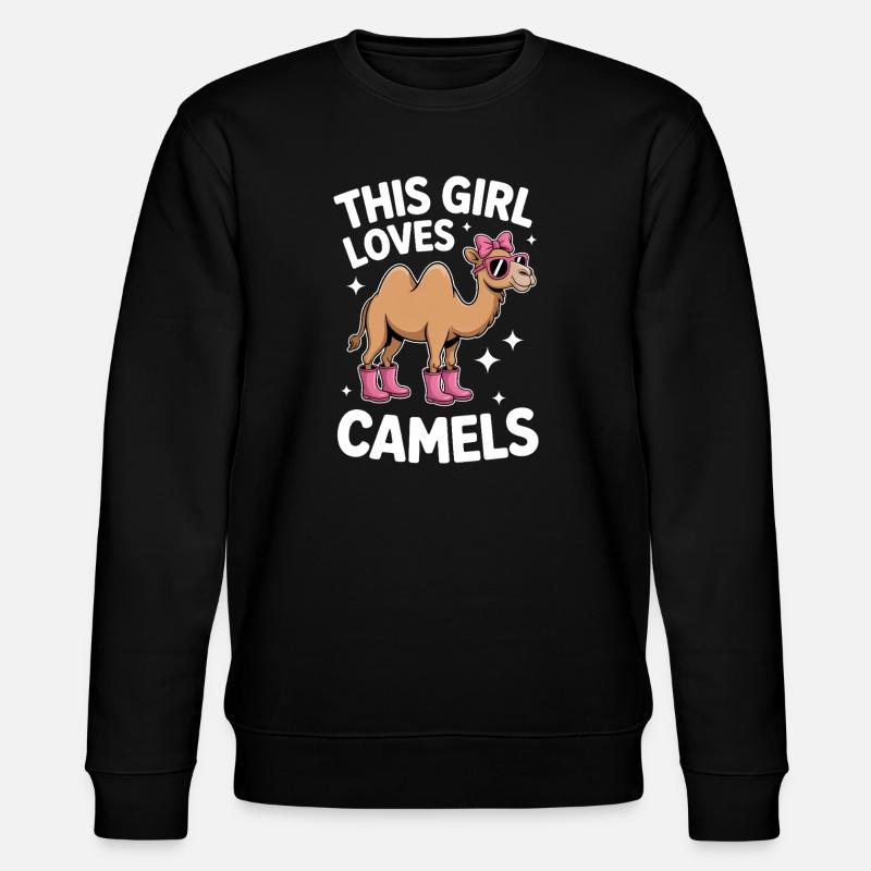 Kamele Spruch Lustiges Kamele Geschenk - Stanley/Stella Unisex Bio-Sweatshirt CHANGER  - Schwarz