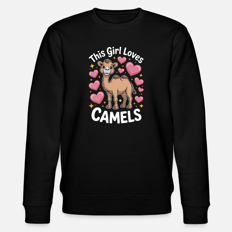 Kamele Spruch Lustiges Kamele Geschenk - Stanley/Stella Unisex Bio-Sweatshirt CHANGER - Schwarz