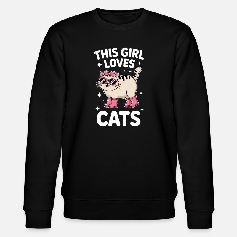 Cats Saying Funny Cat Gift - Stanley/Stella CHANGER Unisex Organic Sweatshirt - black
