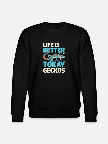 Life Is Better With Tokay Geckos - Stanley/Stella CHANGER Unisex Organic Sweatshirt - black