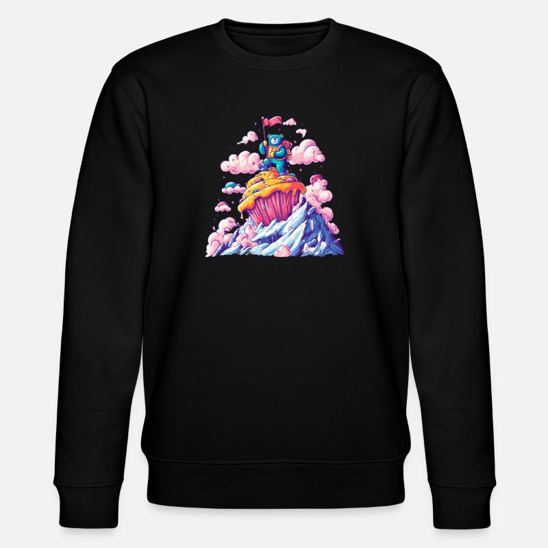 Bärenabenteuer Cupcake Gipfel - Stanley/Stella Unisex Bio-Sweatshirt CHANGER  - Schwarz