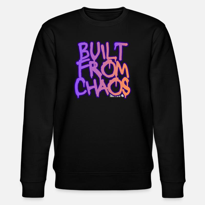 Aus Chaos-Graffiti gebaut - Stanley/Stella Unisex Bio-Sweatshirt CHANGER  - Schwarz