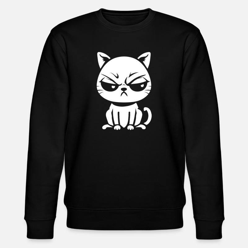 Chat bougon noir et blanc - Sweat bio CHANGER Stanley/Stella Unisexe - noir
