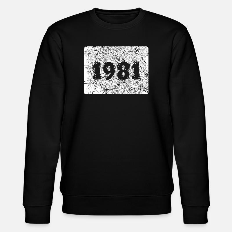 Jahr 1981 - Stanley/Stella Unisex Bio-Sweatshirt CHANGER  - Schwarz