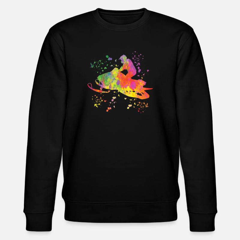 Skidoo Vibrant Schneemobil Abenteuer - Stanley/Stella Unisex Bio-Sweatshirt CHANGER  - Schwarz