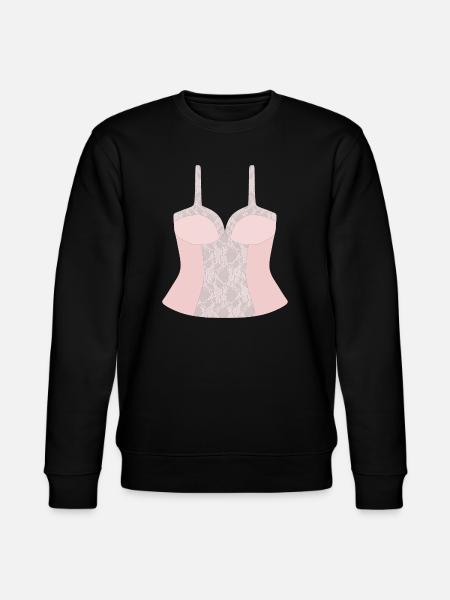 Spitzenrosa Korsettoberteil - Stanley/Stella Unisex Bio-Sweatshirt CHANGER  - Schwarz