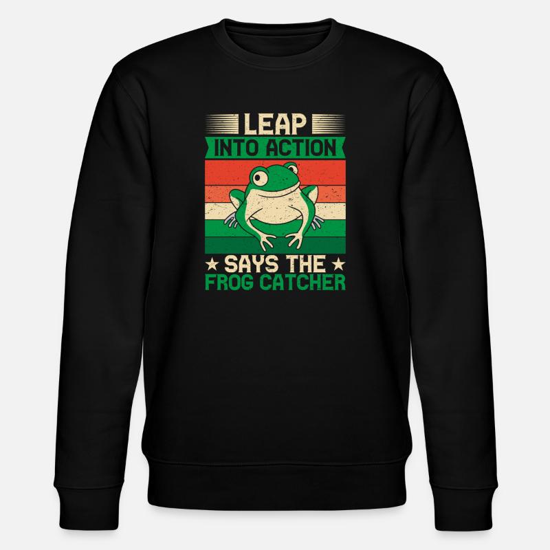 Grenouille attrape-grenouille passe en action - Sweat bio CHANGER Stanley/Stella Unisexe - noir