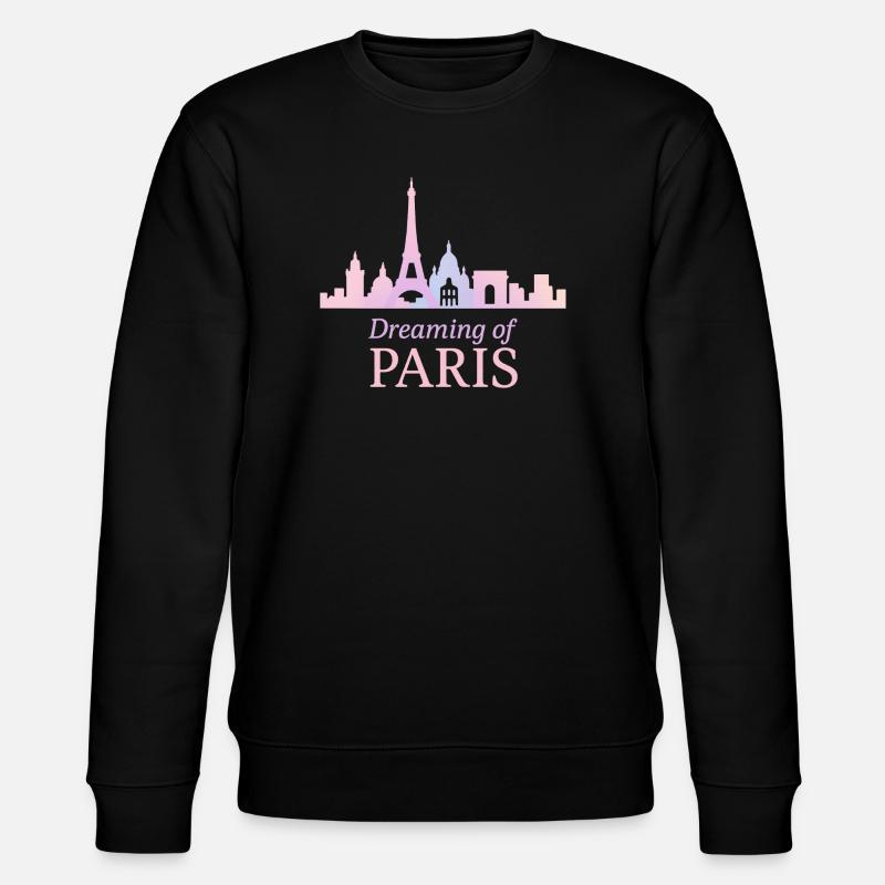 Paris Traumsilhouette - Stanley/Stella Unisex Bio-Sweatshirt CHANGER  - Schwarz