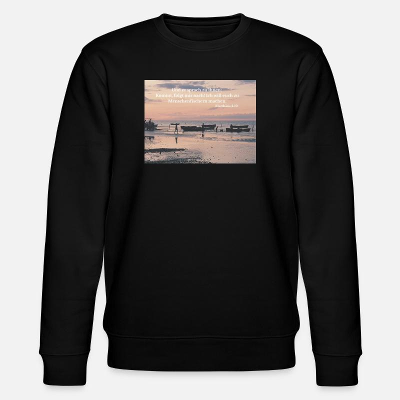 Berufung am Strand: Menschenfischer - Stanley/Stella Unisex Bio-Sweatshirt CHANGER  - Schwarz