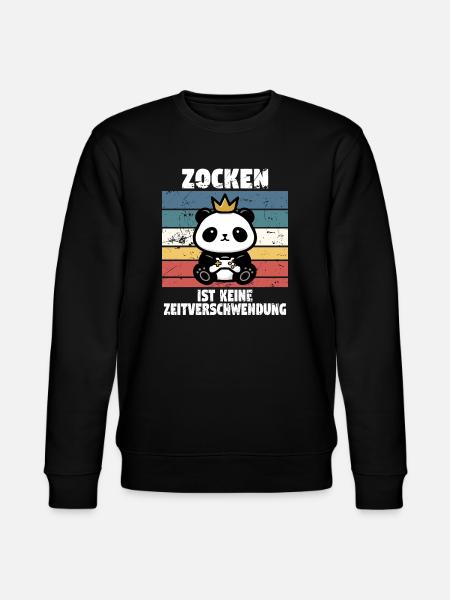 zocken ist keine zeitverschwendung - Stanley/Stella Unisex Bio-Sweatshirt CHANGER  - Schwarz