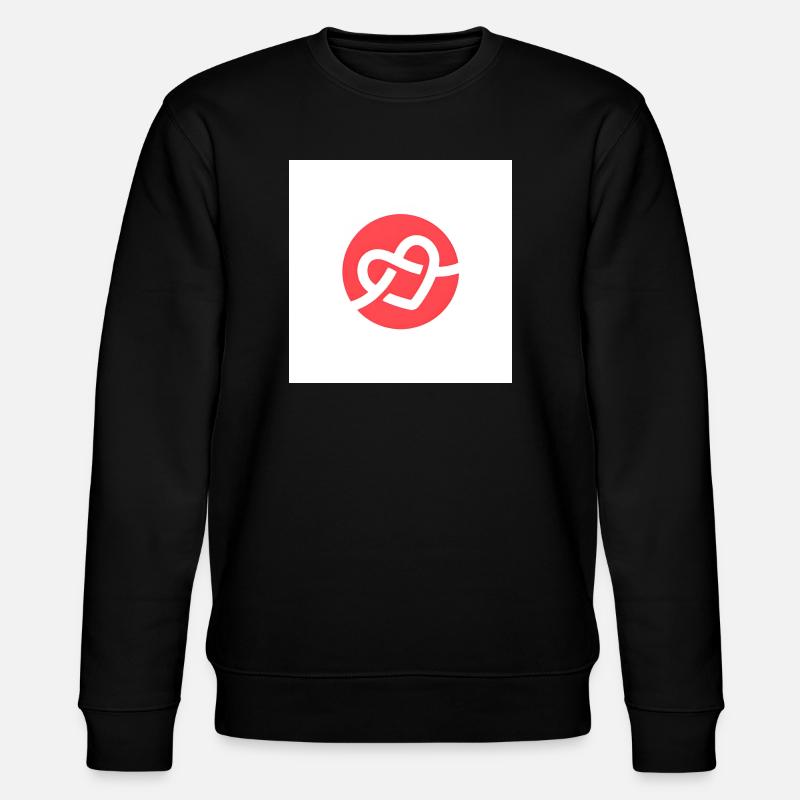 Logo des gewebten Herzens - Stanley/Stella Unisex Bio-Sweatshirt CHANGER  - Schwarz