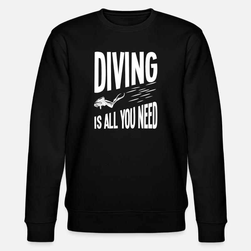 Diving is all you need - Stanley/Stella CHANGER Unisex Organic Sweatshirt - black