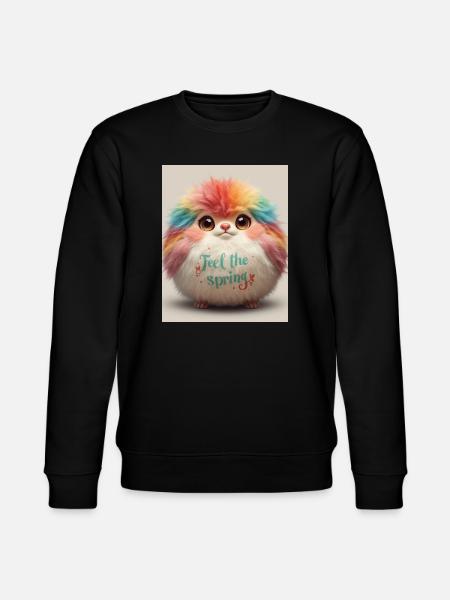 Feel the Spring Plush Critter - Stanley/Stella CHANGER Unisex Organic Sweatshirt - black