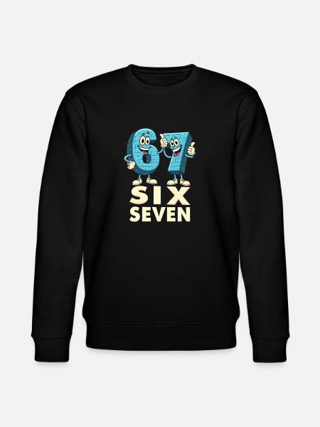 US Flag 67 Memes Six Seven - Stanley/Stella CHANGER Unisex Organic Sweatshirt - black