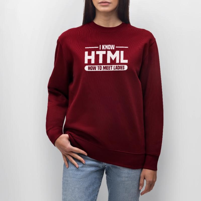 HTML Humor Code Programmierer Spruch Stanley/Stella Unisex Bio-Sweatshirt CHANGER 