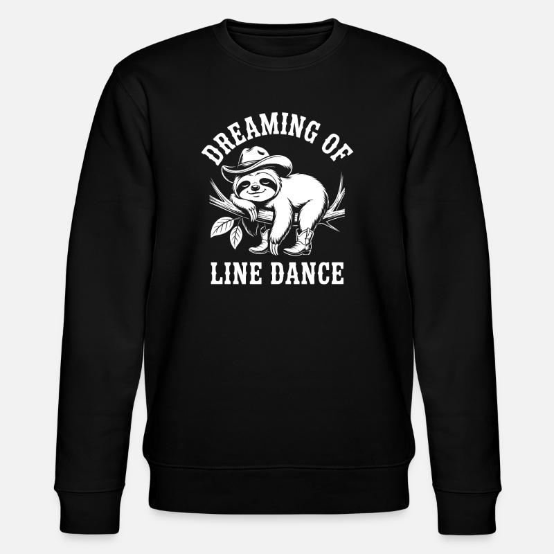Sloth dreams of line dancing - Stanley/Stella CHANGER Unisex Organic Sweatshirt - black