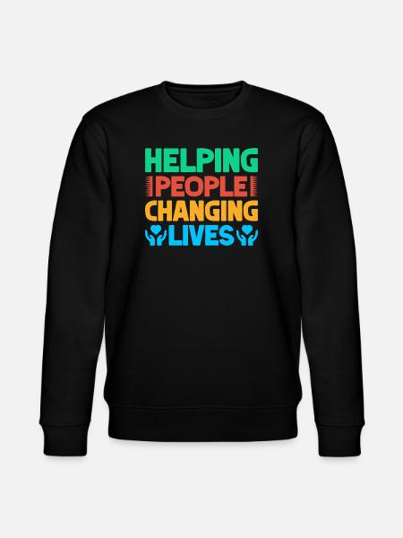 Volunteer Appreciation Helping People Changing - Stanley/Stella CHANGER Unisex Organic Sweatshirt - black