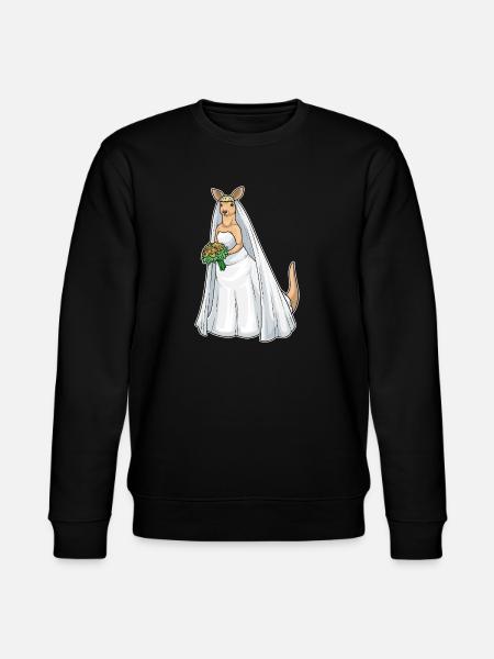 Kangaroo Bridal Bouquet Wedding - Stanley/Stella CHANGER Unisex Organic Sweatshirt - black