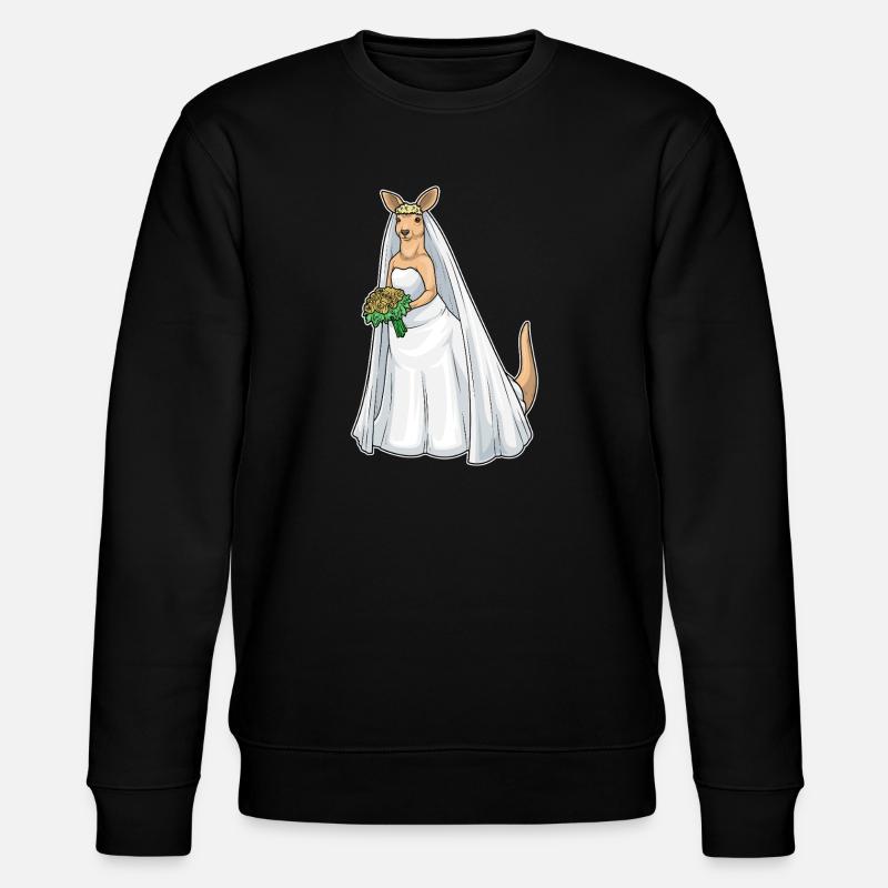 Kangaroo Bridal Bouquet Wedding - Stanley/Stella CHANGER Unisex Organic Sweatshirt - black