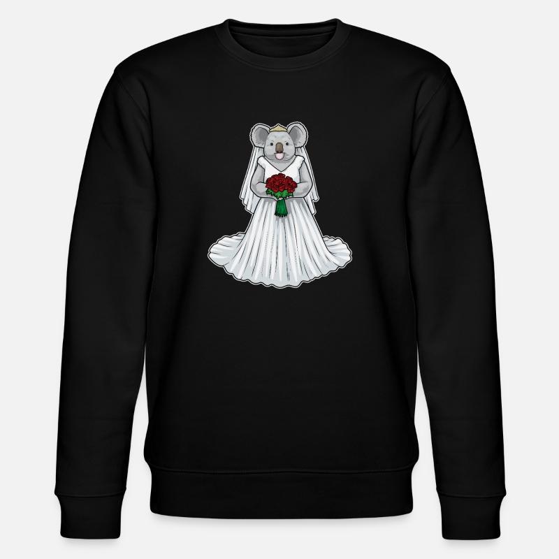 Koala Bridal Rose Wedding - Stanley/Stella CHANGER Unisex Organic Sweatshirt - black