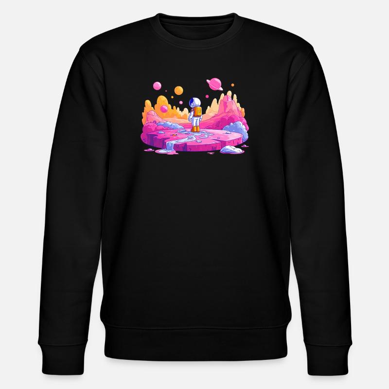 Neon Planet Astronaut - Stanley/Stella CHANGER Unisex Organic Sweatshirt - black