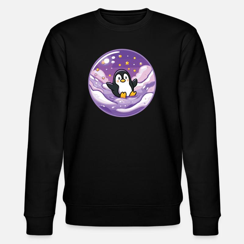Pinguin im Eis-Universum - Stanley/Stella CHANGER Unisex Organic Sweatshirt - black