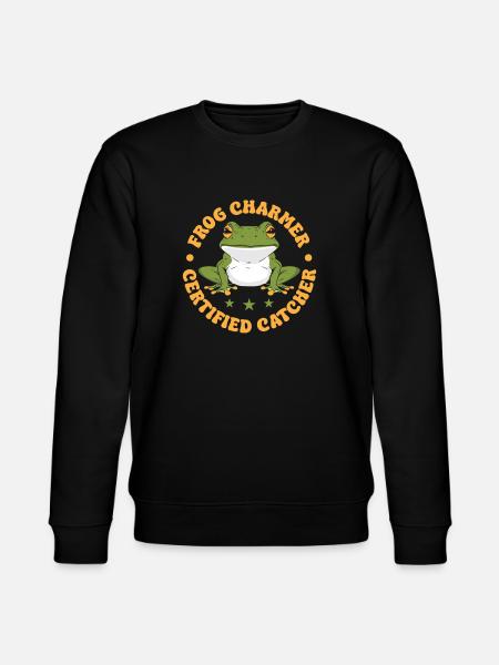 Frog Catcher Charmer Certified Frog - Stanley/Stella CHANGER Unisex Organic Sweatshirt - black
