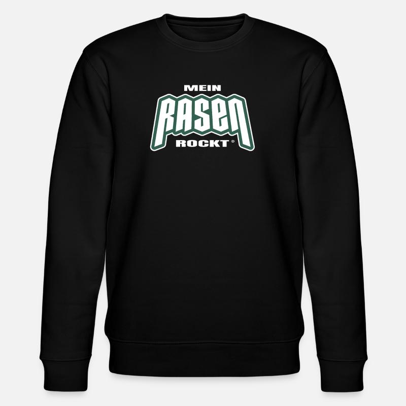 Mein Rasen rockt - Stanley/Stella Unisex Bio-Sweatshirt CHANGER  - Schwarz