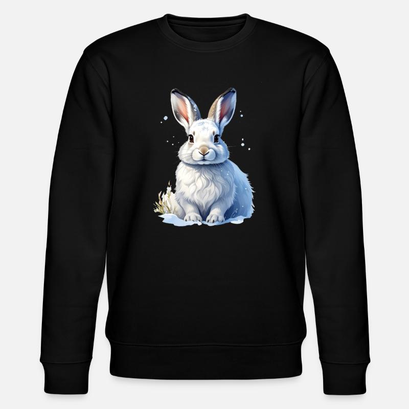 Schneehase - Stanley/Stella Unisex Bio-Sweatshirt CHANGER  - Schwarz