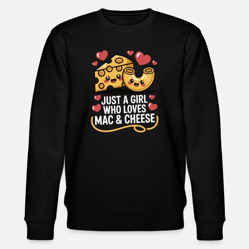 Mac & Cheese Lover - Kawaii Design - Stanley/Stella CHANGER Unisex Organic Sweatshirt - black
