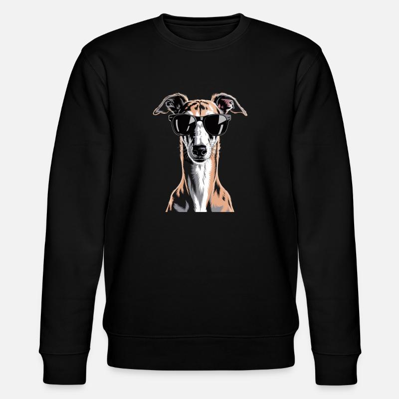 Greyhound Windhund - Stanley/Stella Unisex Bio-Sweatshirt CHANGER  - Schwarz