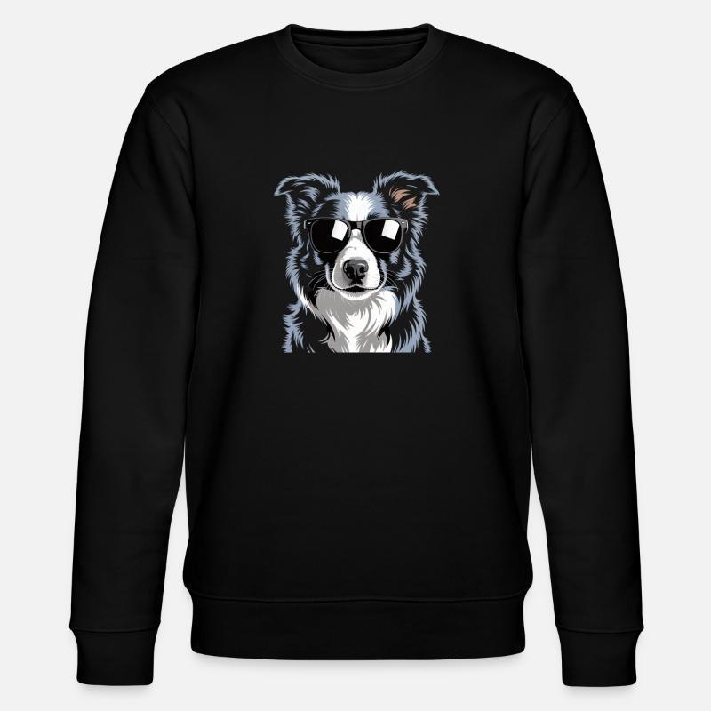 Border Collie - Stanley/Stella Unisex Bio-Sweatshirt CHANGER  - Schwarz