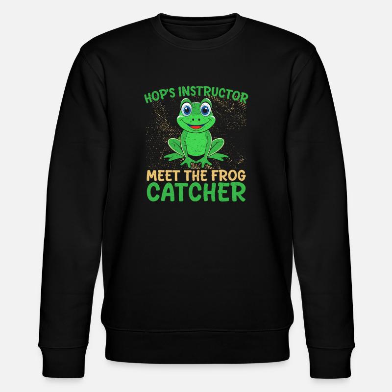 Frog Catcher Hop´s Instructor Frog - Stanley/Stella Unisex Bio-Sweatshirt CHANGER - Schwarz