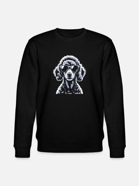 White Poodle - Stanley/Stella CHANGER Unisex Organic Sweatshirt - black