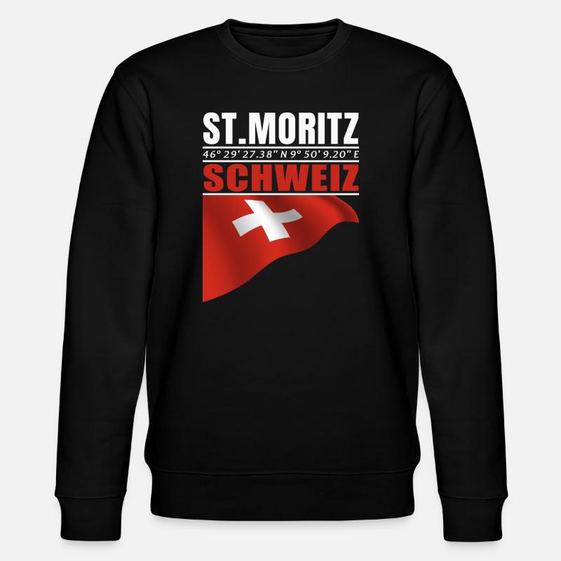 St. Moritz - Stanley/Stella Unisex Bio-Sweatshirt CHANGER  - Schwarz