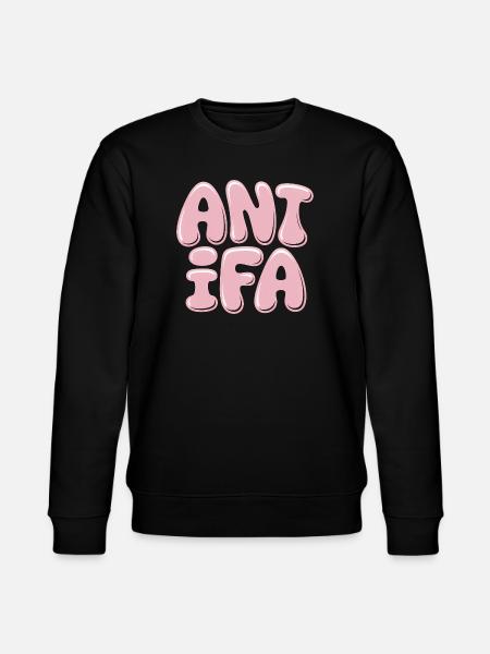 Antifa - Antifascist Merch - Stanley/Stella CHANGER Unisex Organic Sweatshirt - black