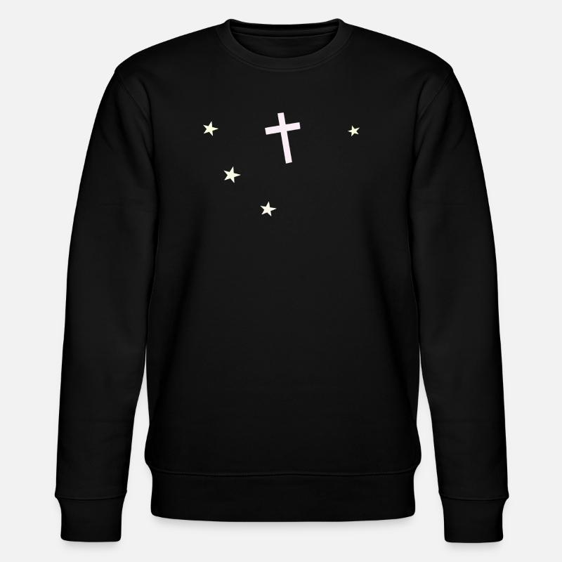Croix et étoiles : foi nocturne - Sweat bio CHANGER Stanley/Stella Unisexe - noir