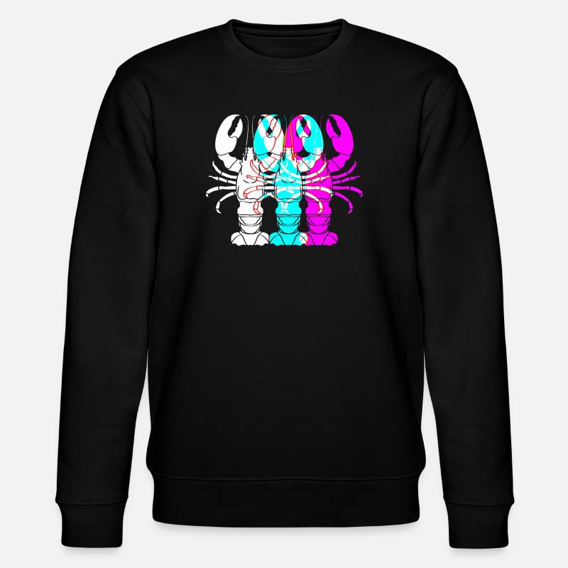 Spiny lobster, seafood, lobster, lobster - Stanley/Stella CHANGER Unisex Organic Sweatshirt - black