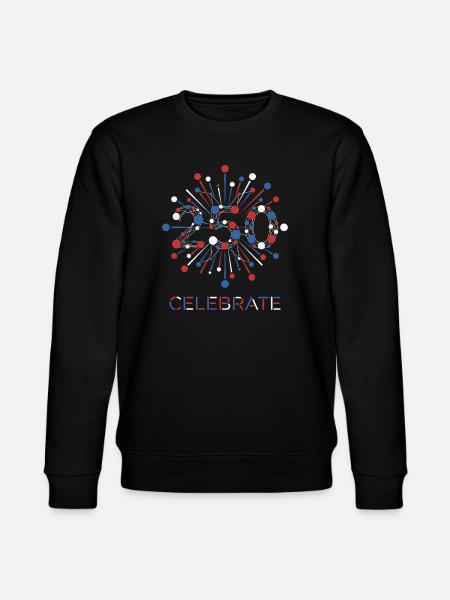 Celebrate 250 USA Fireworks - Stanley/Stella CHANGER Unisex Organic Sweatshirt - black