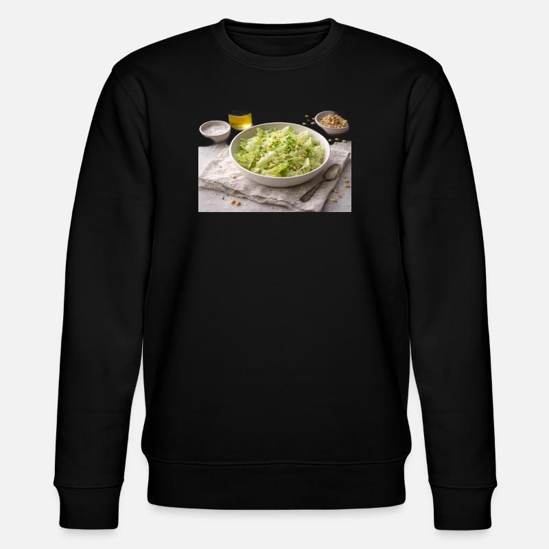 Salat mit Pinienkernen - Stanley/Stella Unisex Bio-Sweatshirt CHANGER  - Schwarz