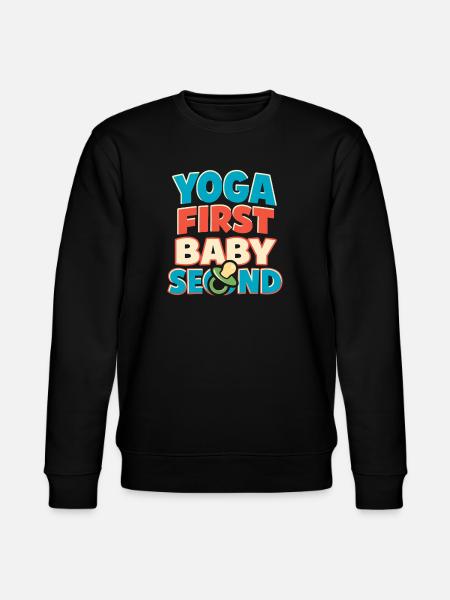 Vorgeburtliches Yoga Werdende Mutter - Stanley/Stella Unisex Bio-Sweatshirt CHANGER  - Schwarz